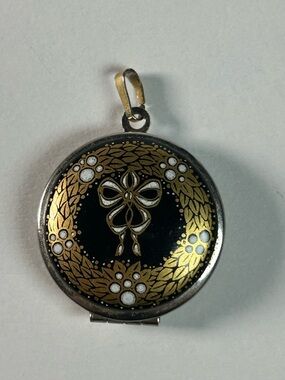 MICHAELA FREY WILLE Enamel Retro Pendant Locket Vintage